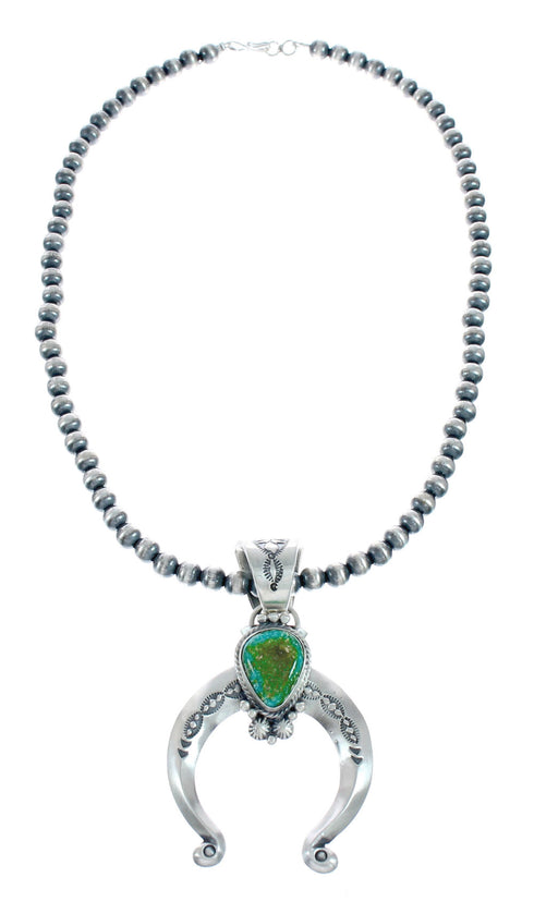 Sterling Silver Turquoise Navajo Naja Necklace SN20297